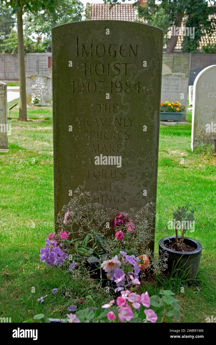 Grave of Imogen Holst Stock Photo