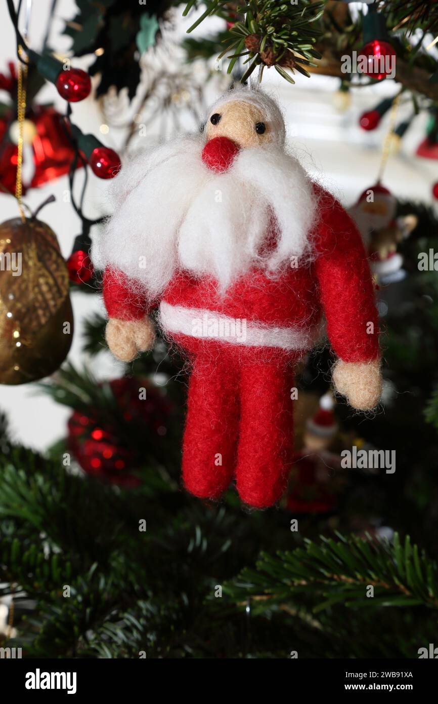 Santa Christmas Tree Decoration from Finland Stock Photo