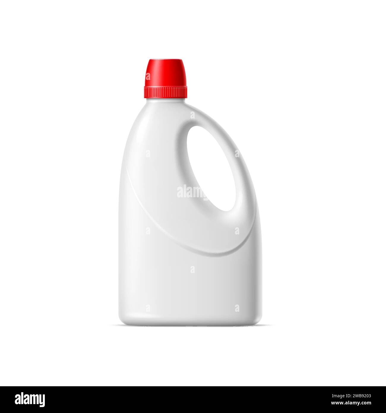 Realistic liquid laundry detergent bottle, vector plastic container