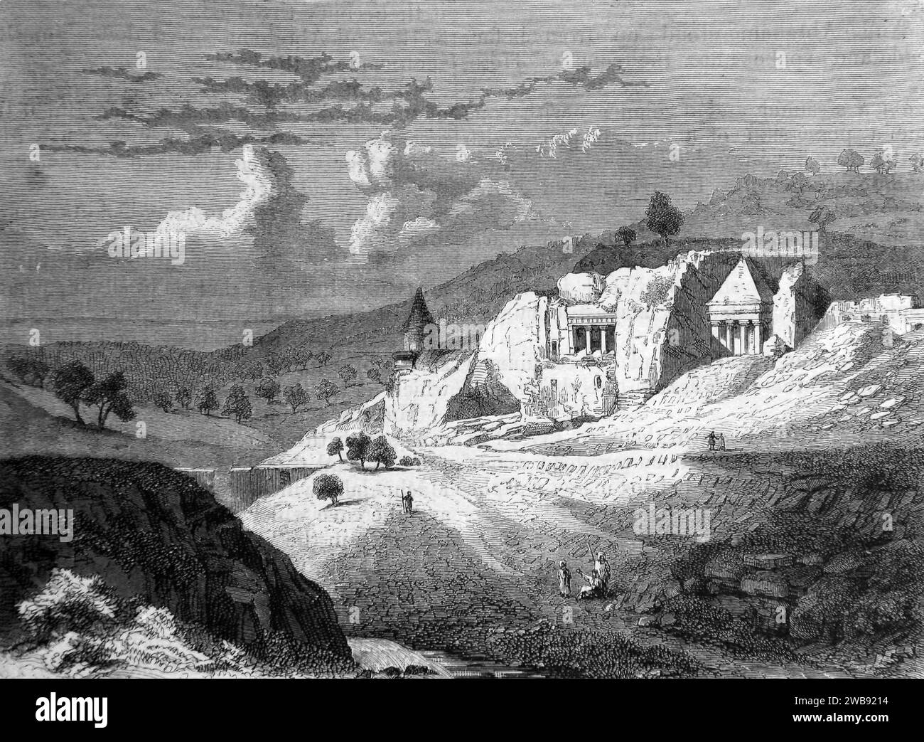 Valley of Jehoshaphat Showing Tombs of Absalom, Zacharias and St James ...