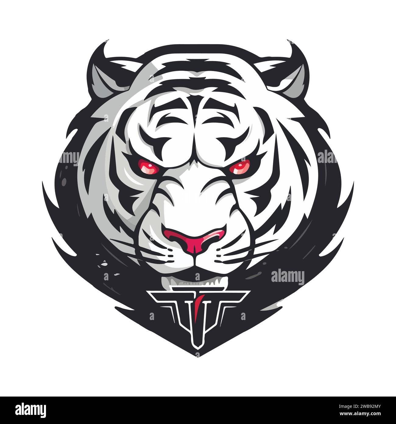 Tiger mascot sport logo design. Tiger animal mascot head vector