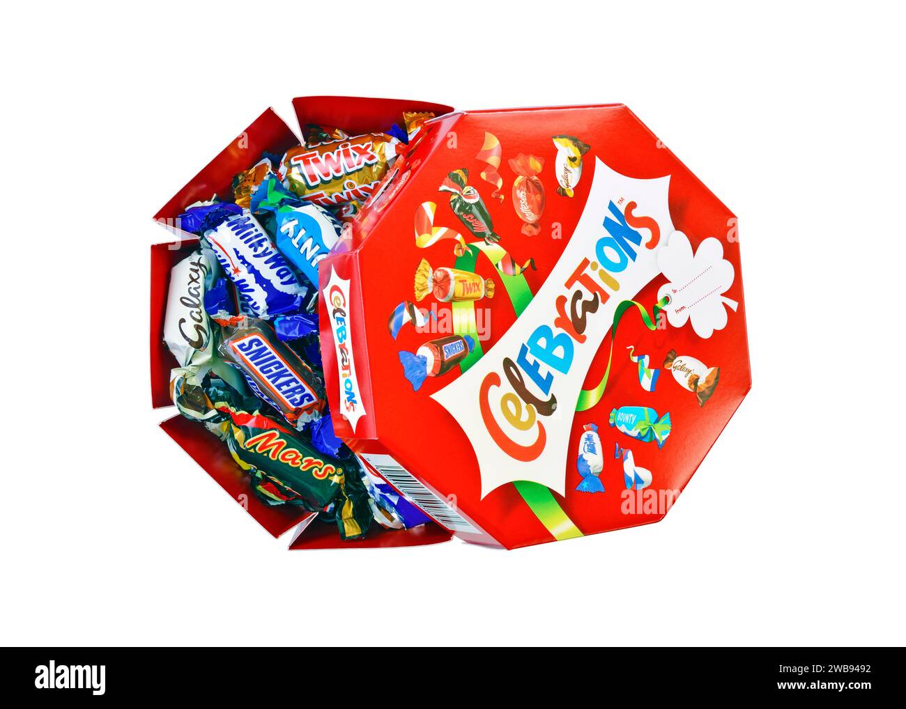 Celebrations Chocolates comprising of miniature versions of full size Mars brands Stock Photo
