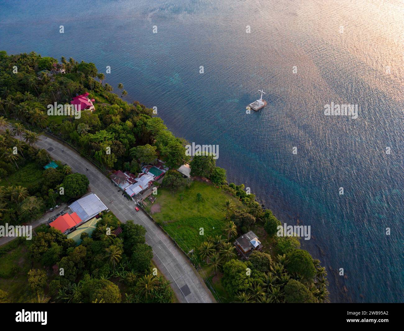 An aerial view of Sunken Cemetery, Siquijor island, Philippines Stock Photo