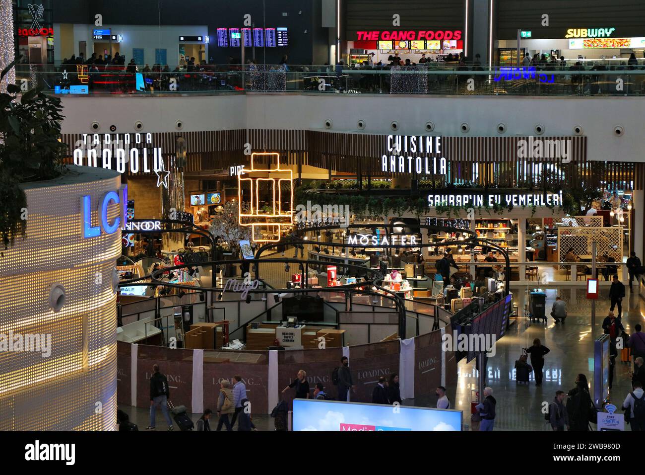 ISTANBUL, TURKEY APRIL 11, 2023 Passengers visit duty free zone at