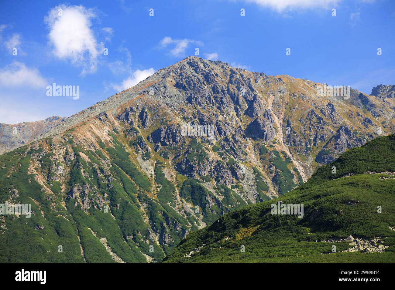 Tatra mountains in Poland. Zolta Turnia mountain peak. Stock Photo