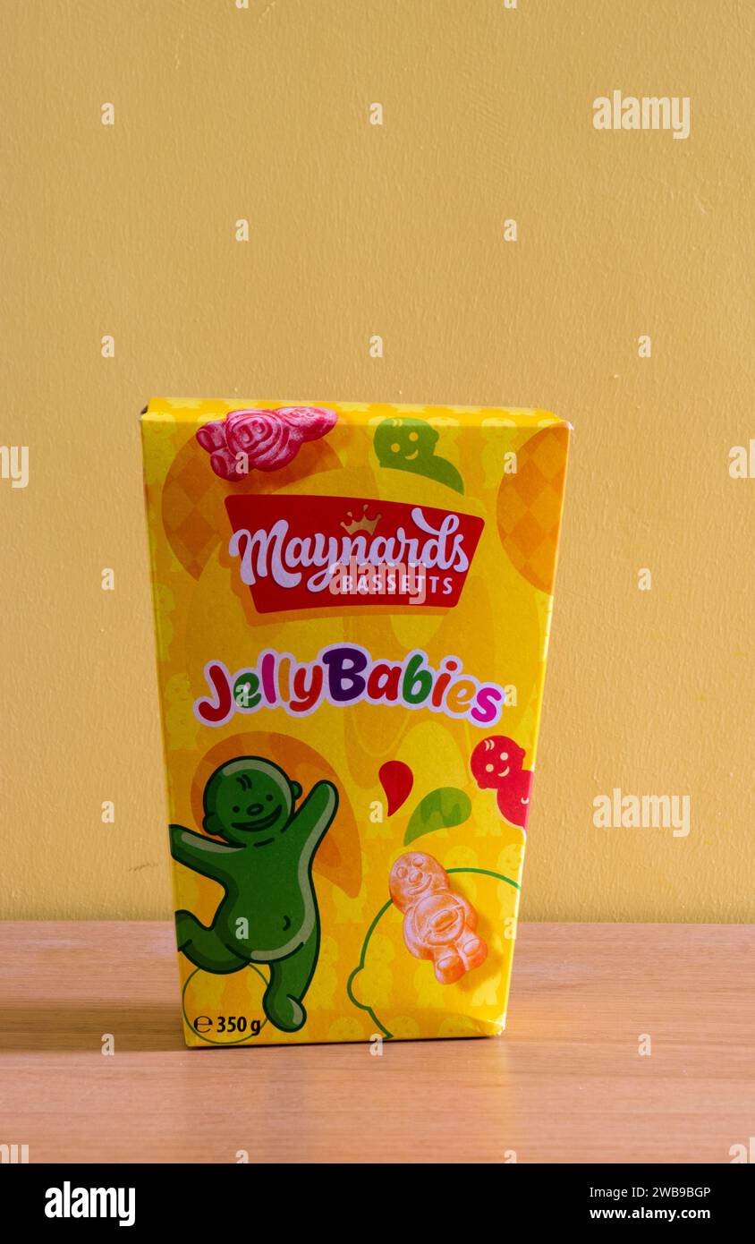Box of Maynard's Bassett's Jelly Babies Sweets Stock Photo - Alamy