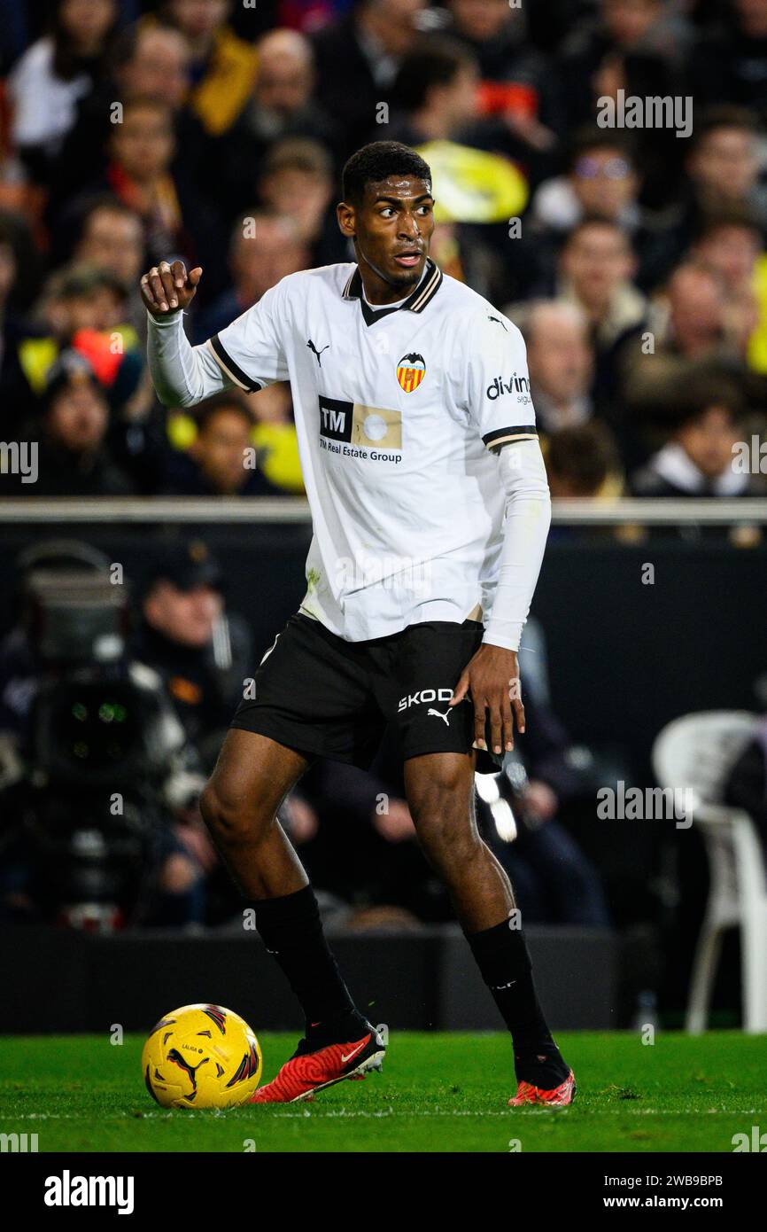 Mosquera, Spanish player of Valencia C.F. in action during a league