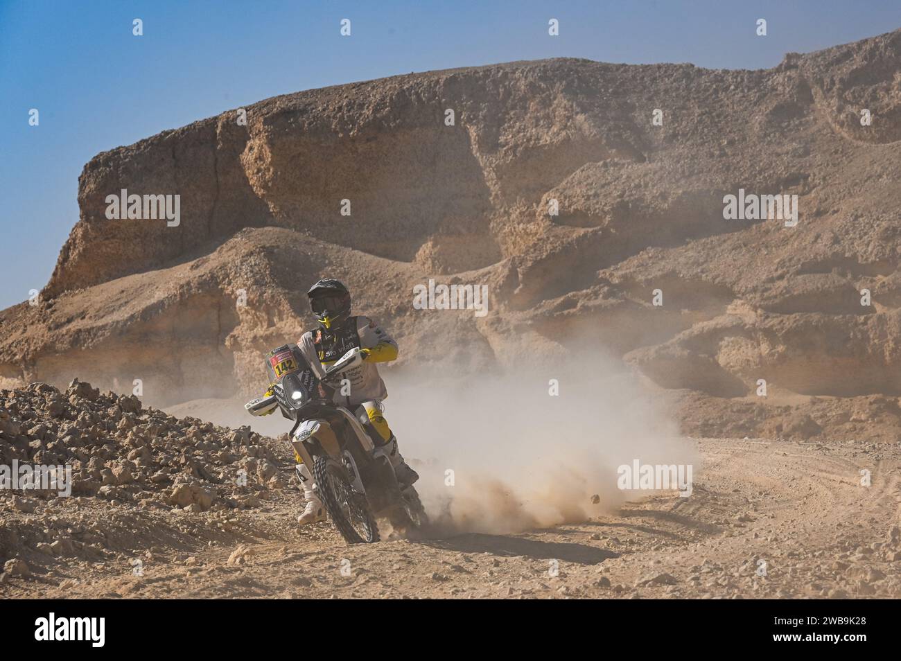 142 SVITKO Stefan (svk), Slovnaft Racing Team, KTM, Motul, Moto, action during the Stage 4 of the Dakar 2024 on January 9, 2024 between Al Salamiya and Al-Hofuf, Saudi Arabia Stock Photo
