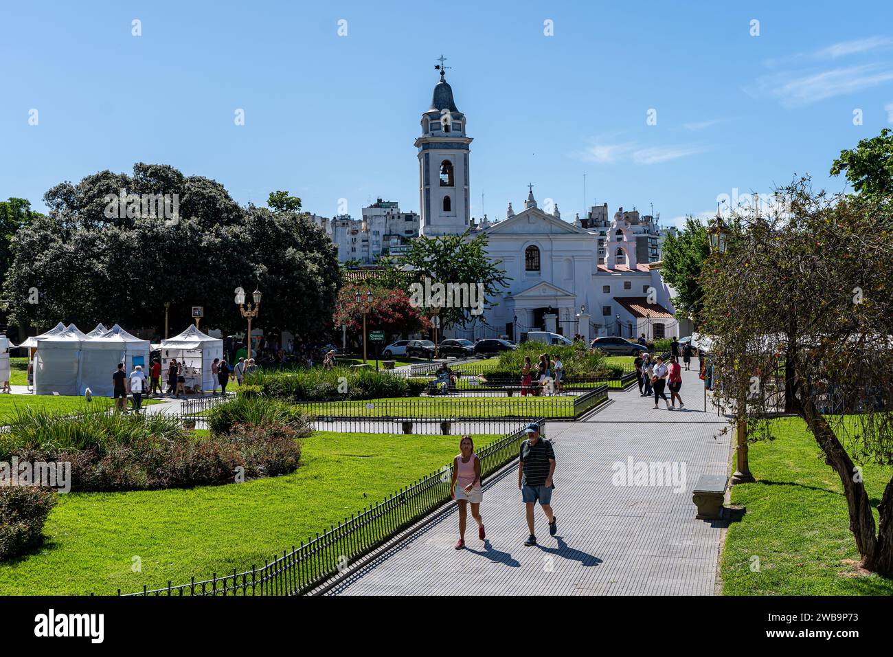 Beautiful view of the Banco de la Nacion de Argentina, Argentina Bank
