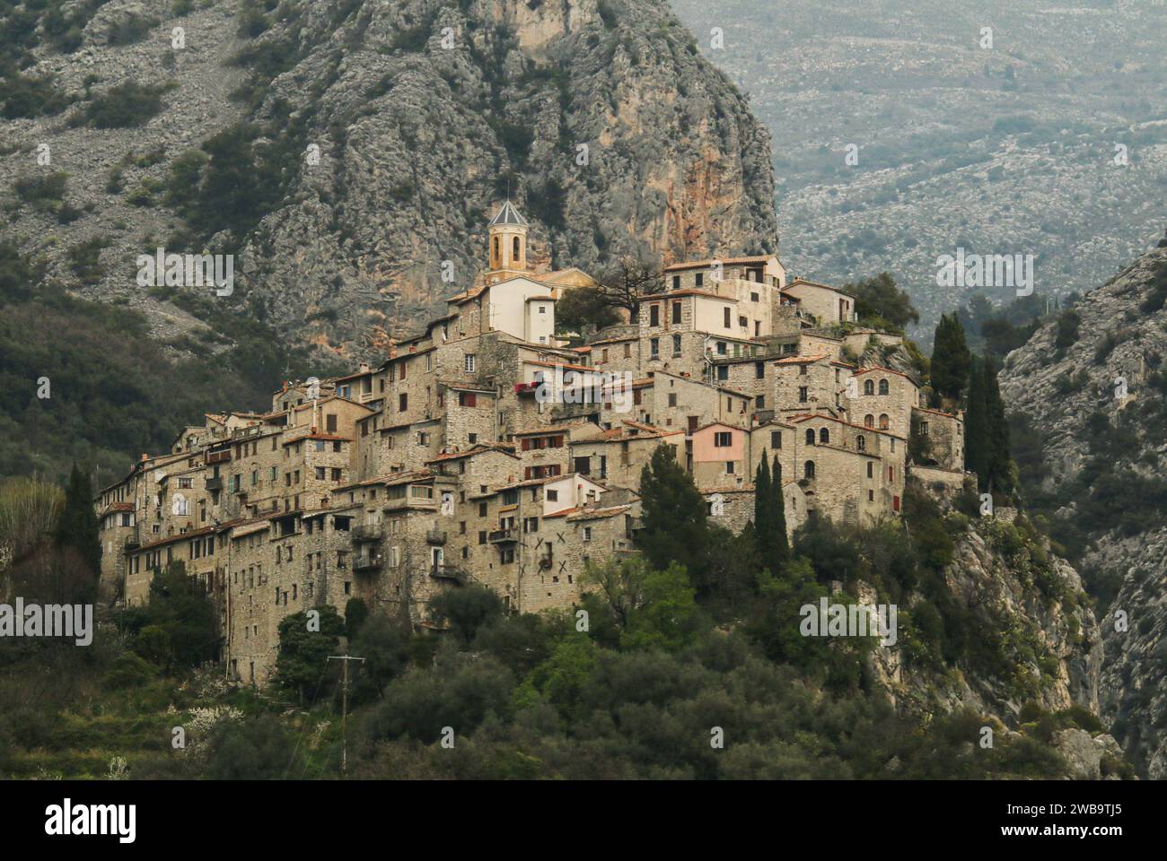 Peillon, a perched village in the mountain of Alpes-Maritimes ...