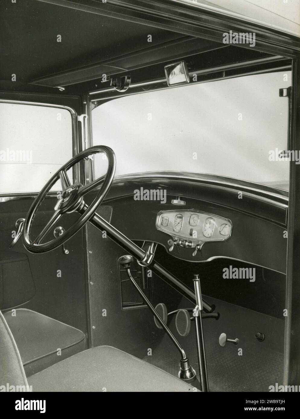 Interiors of FIAT 500 Topolino car, Italy 1930s Stock Photo