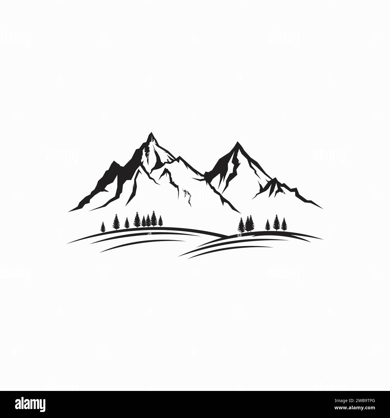 mountain silhouette Stock Vector