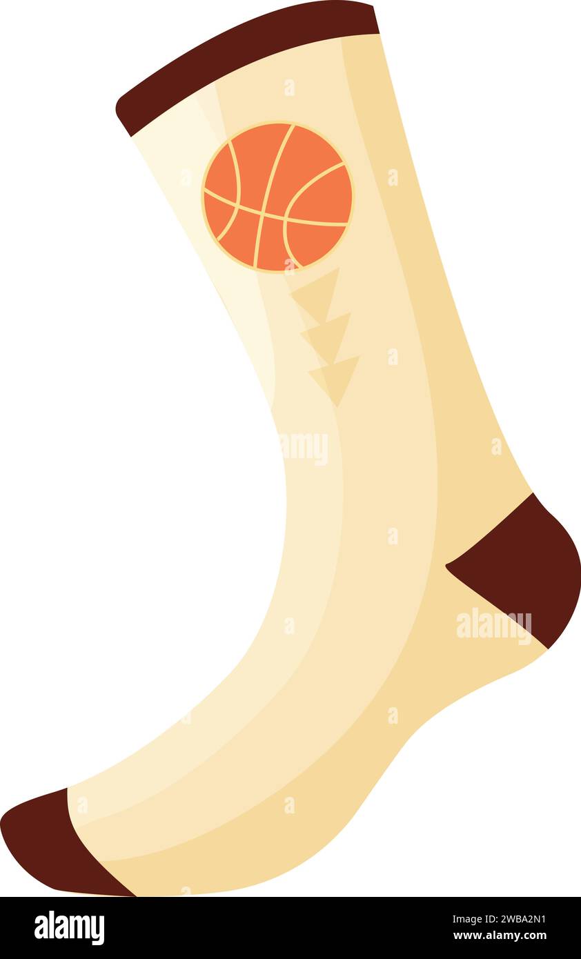 Basketball socks equipment icon cartoon vector. Activity player Stock Vector