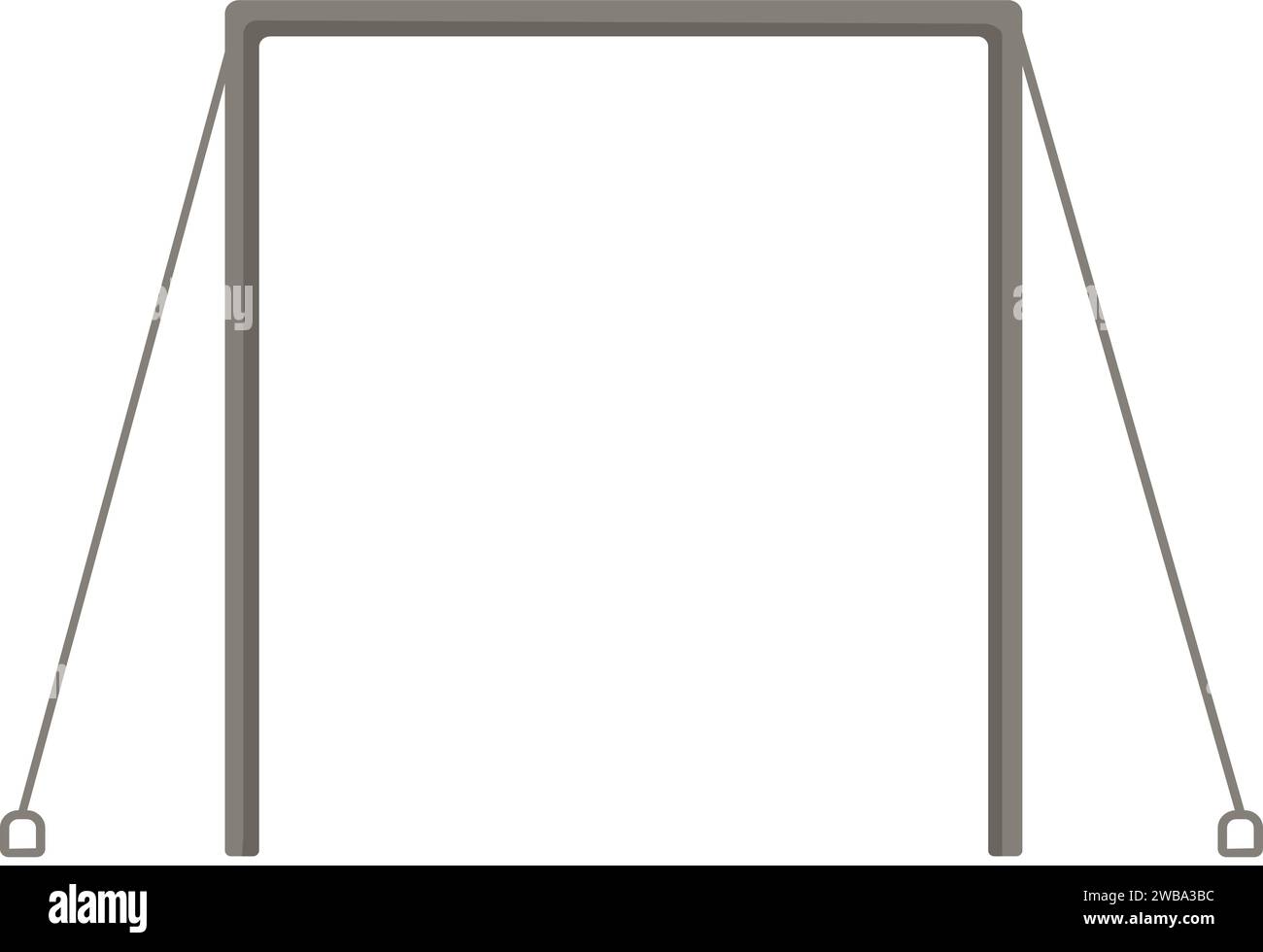 Horizontal bar icon cartoon vector. Rope pommel bench Stock Vector