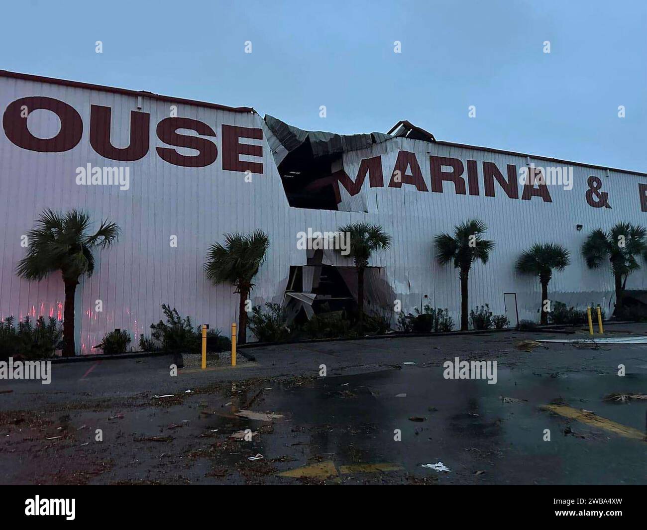 This photo provided by Bay County Sheriff's Office shows storm damage around around Panama City