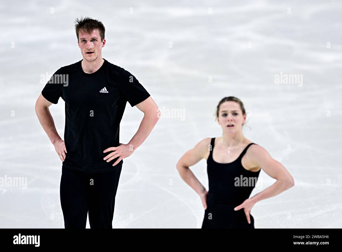 Lydia SMART & Harry MATTICK (GBR), during Pairs Practice, at the ISU