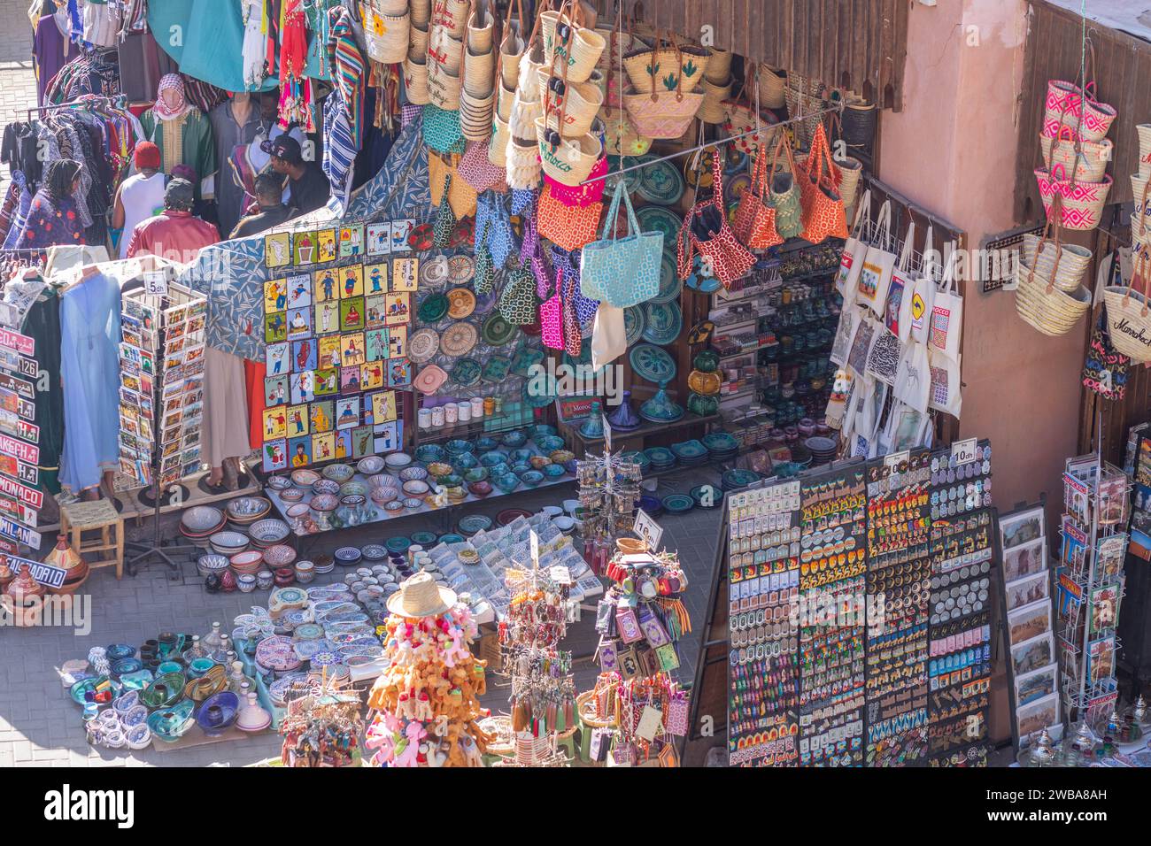 Items for sale in the souk, Morocco Stock Photo