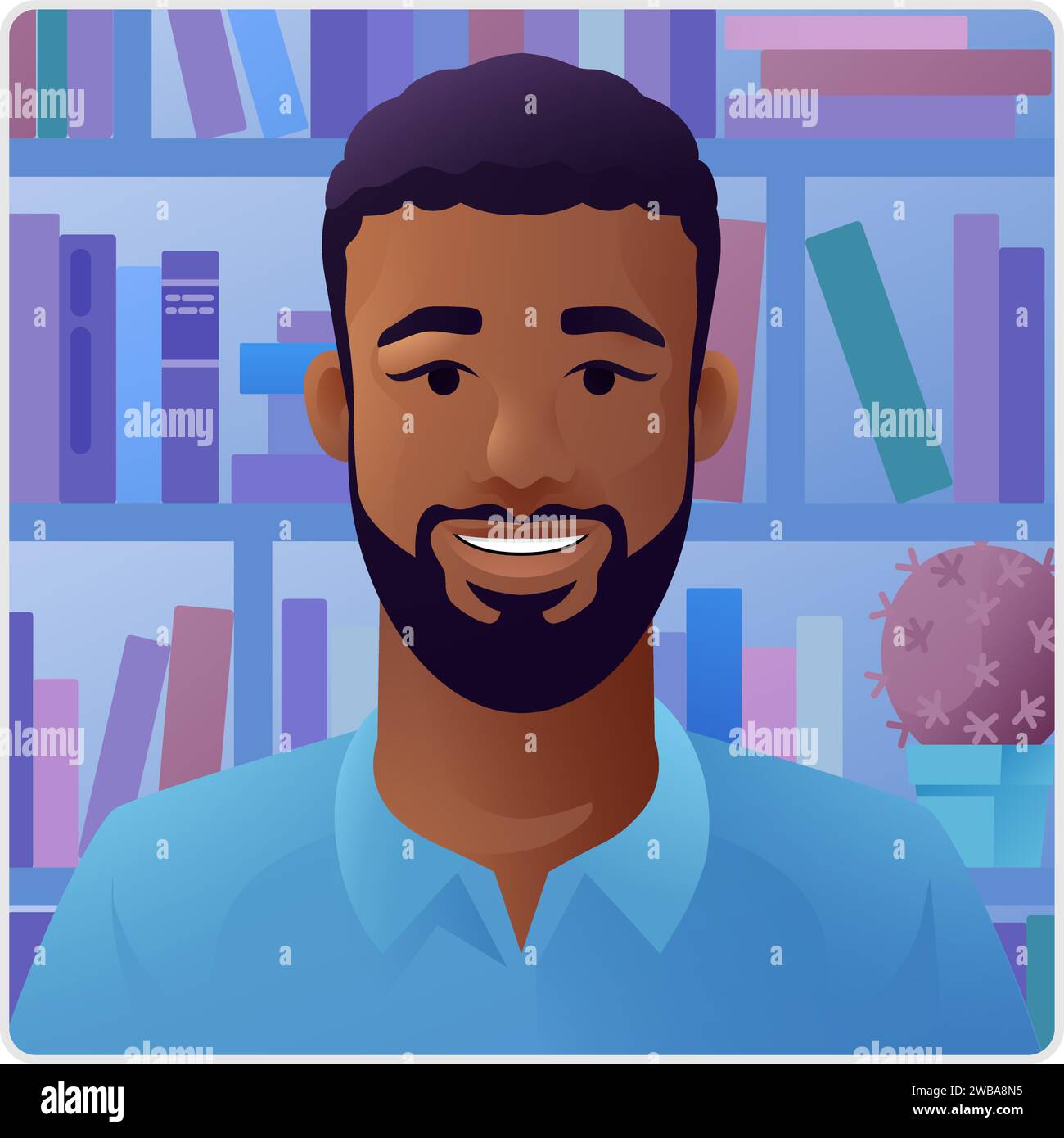 Man Profile Illustration Internet Call Avatar Stock Vector