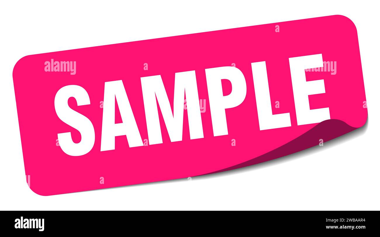 sample sticker. sample rectangular label isolated on white background ...