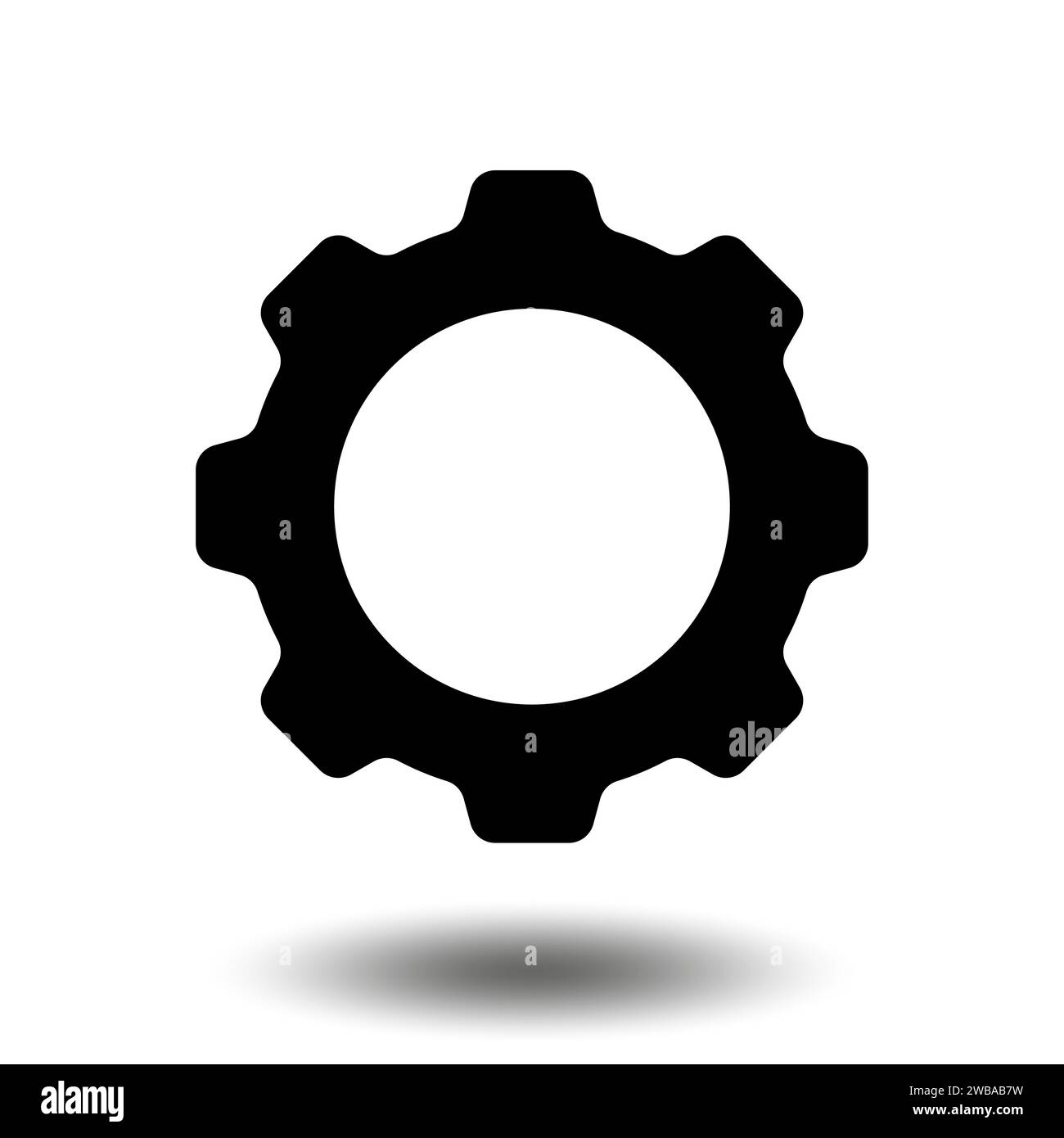Gear in black and white Stock Vector Images - Alamy
