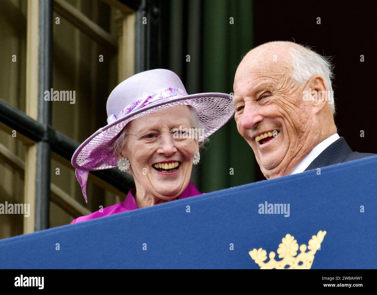 Queen Margrethe of Denmark, King Harald V of Norway and Queen Sonja at