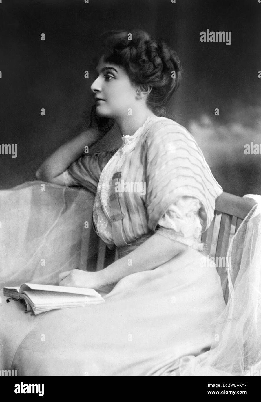 Marie Bonaparte. Portrait of the French author and psychoanalyst, Princess Marie Bonaparte (1882-1962) by Bain News Service Stock Photo