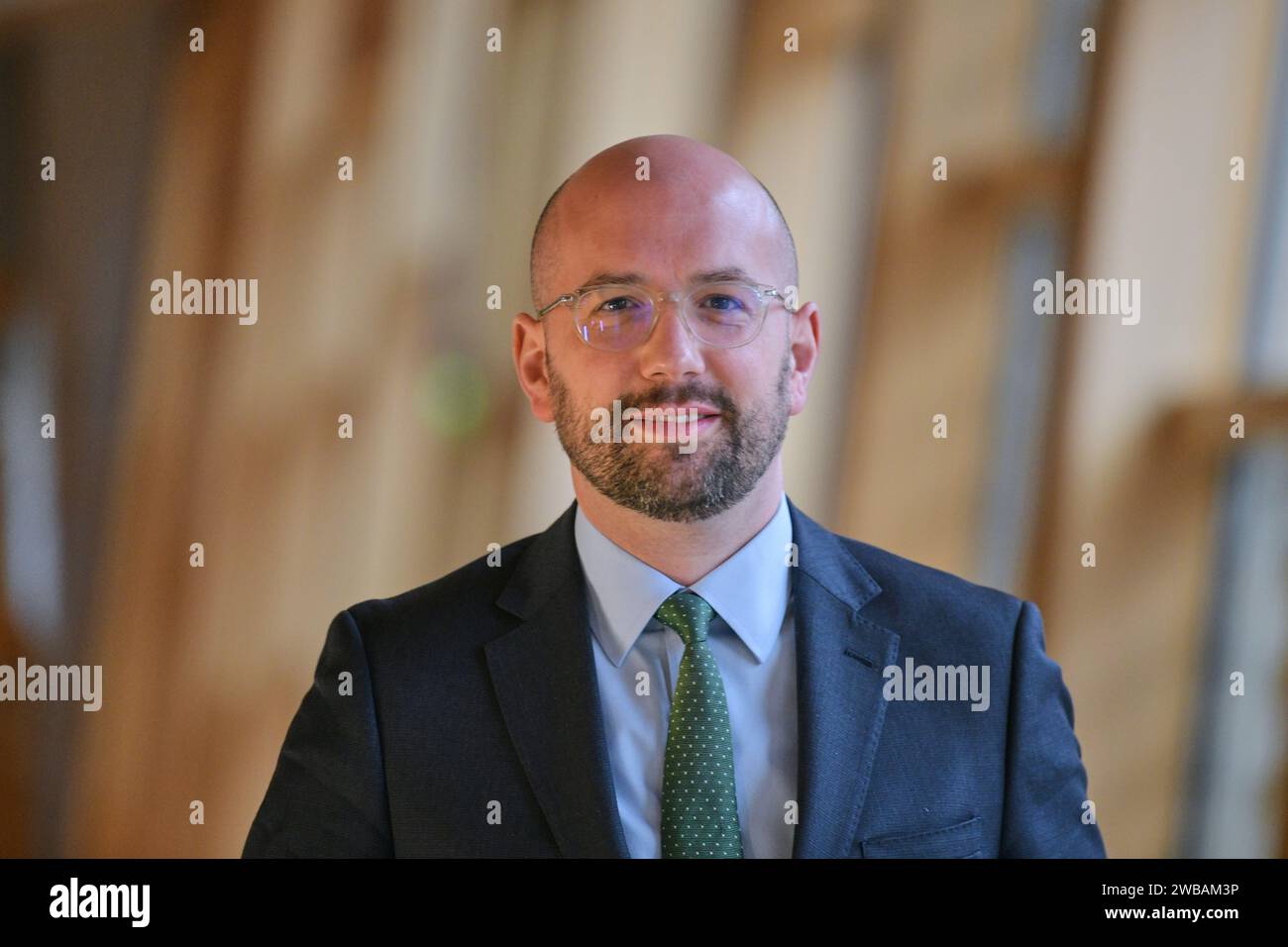 Edinburgh Scotland, UK 09 January 2024. Ben Macpherson MSP at the