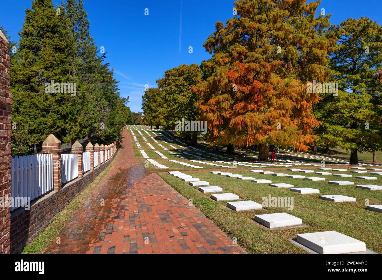 Old Salem, North Carolina, USA October 26, 2023 Moravian Graveyard still known by it's