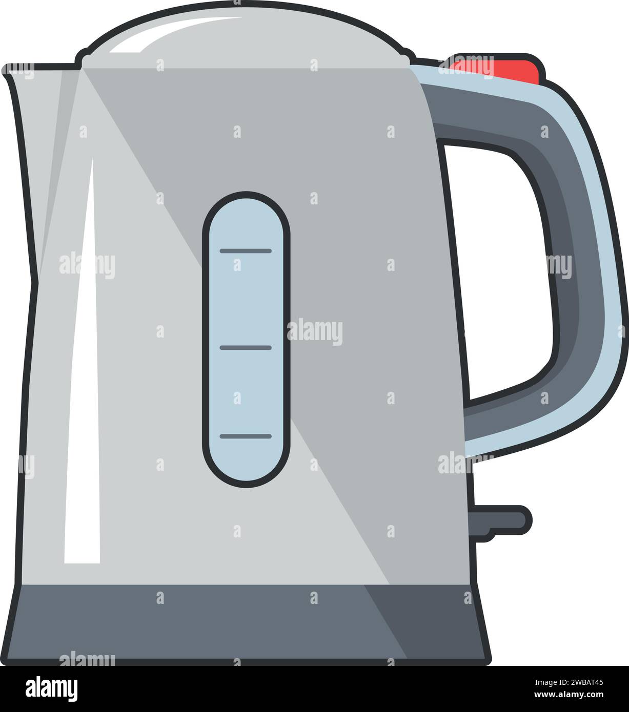 Electric Kettle Icon in flat style. Vector Illustration Stock Vector