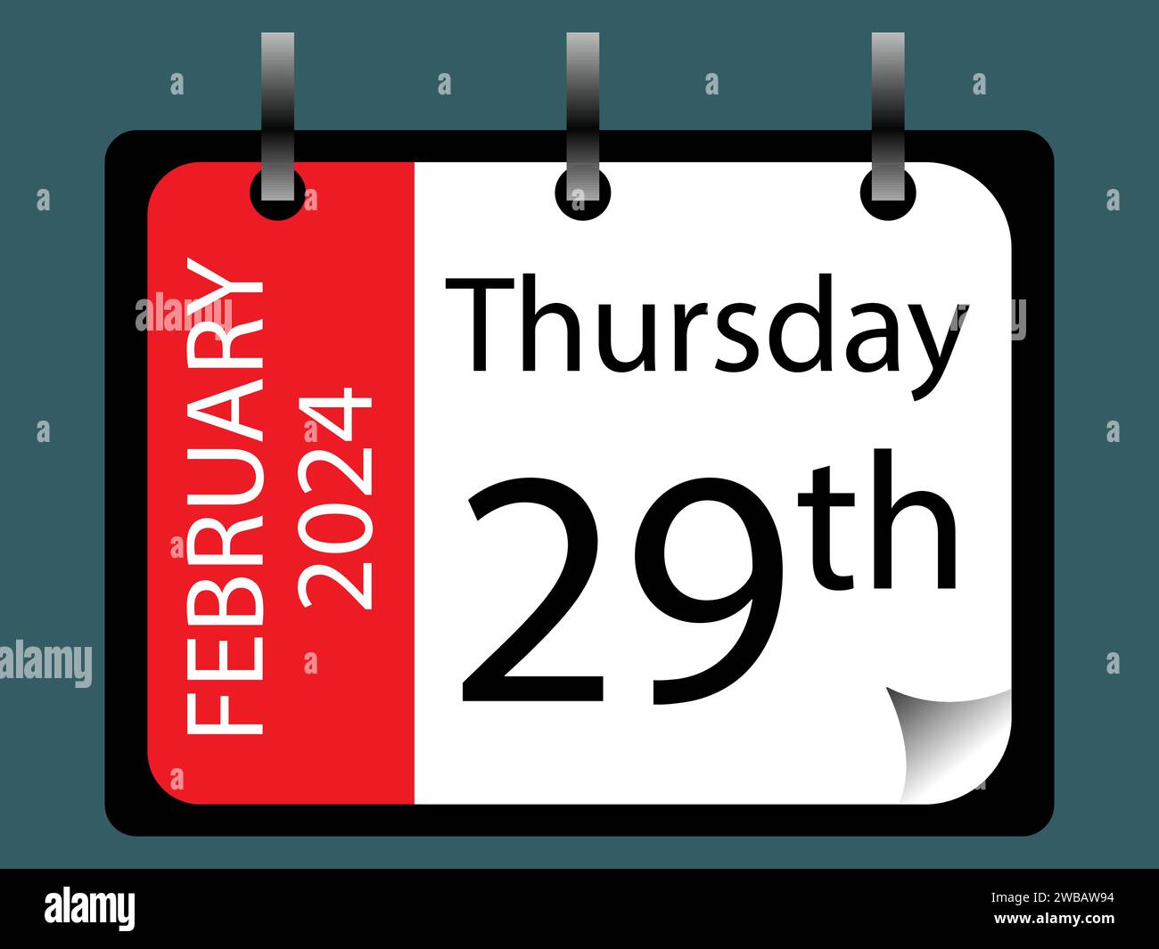 Desk Calendar of the 29th February 2024 Leap Day. Leap Year concept