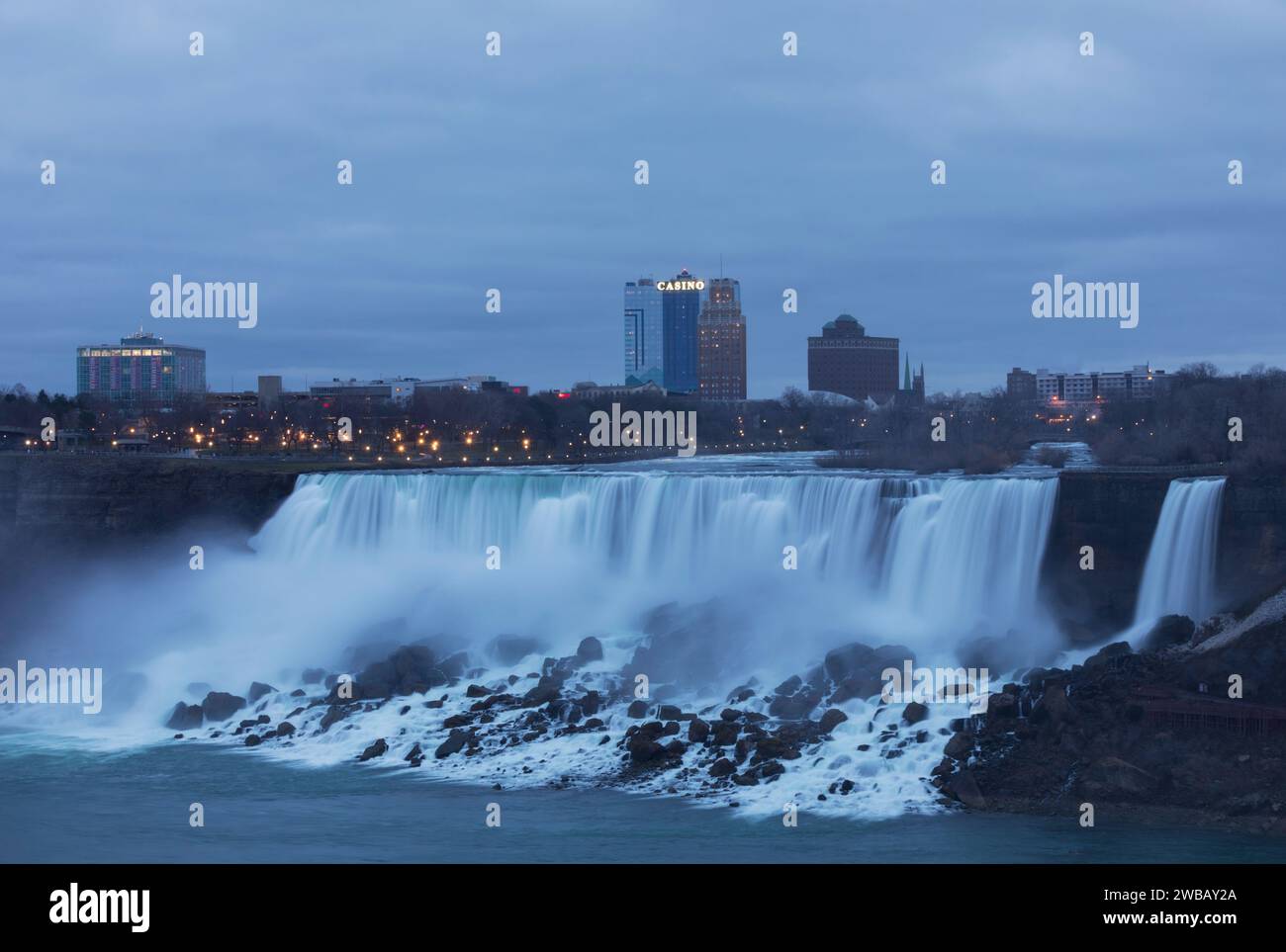 American Falls from Ontario Canada Stock Photo