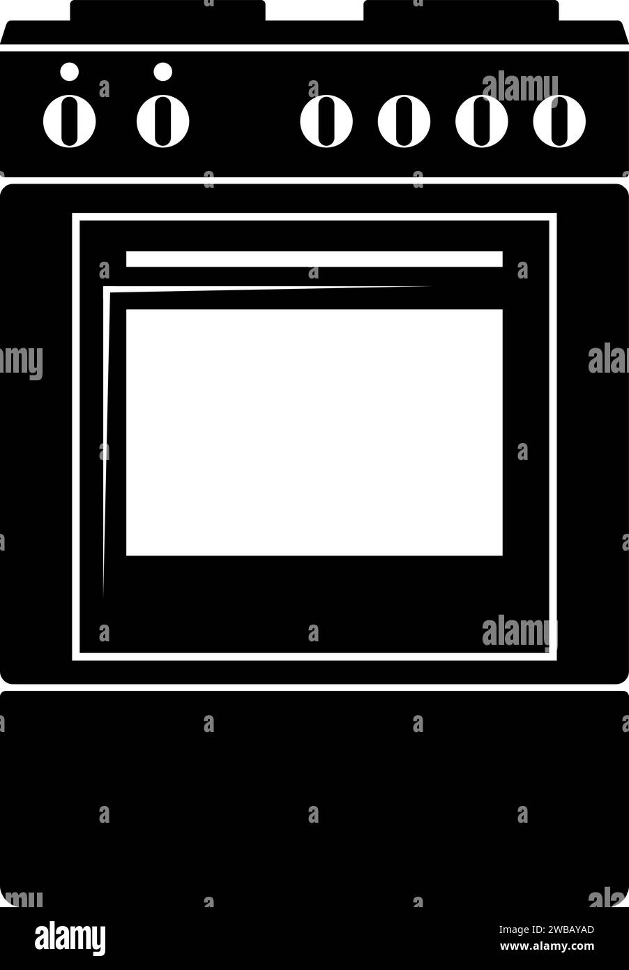 Gas Stove Icon in flat style. Vector Illustration Stock Vector Image ...