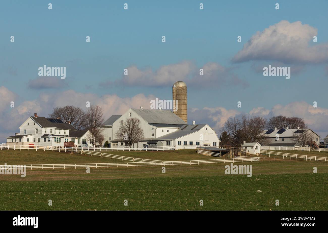 Amish farm in Pennsylvania Stock Photo