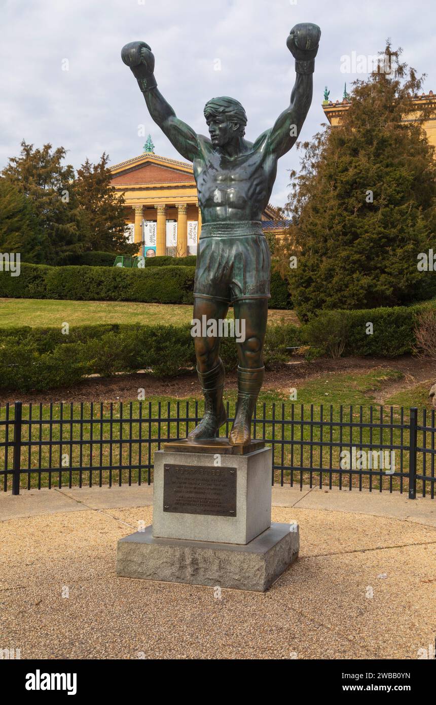 iconic Rocky Statue Philadelphia Stock Photo