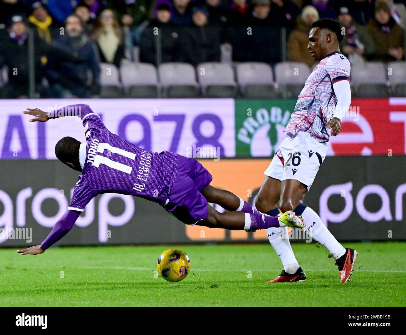 January 9, 2024, Florence, Italy Fiorentina's foward Jonathan Ikone