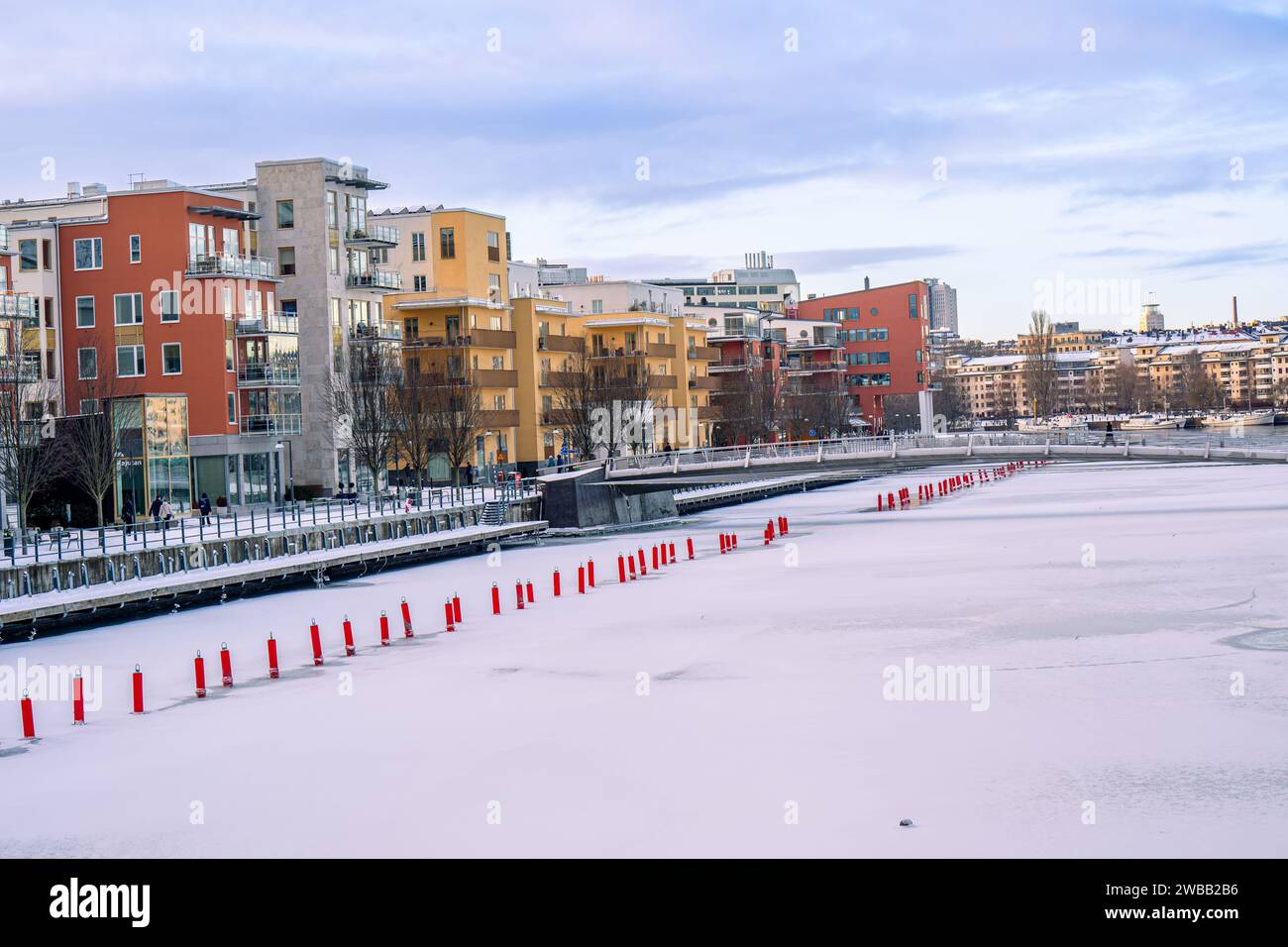 Winter Evening In Stockholm With A Frozen Lake View During January 2024   Winter Evening In Stockholm With A Frozen Lake View During January 2024 2WBB2B6 