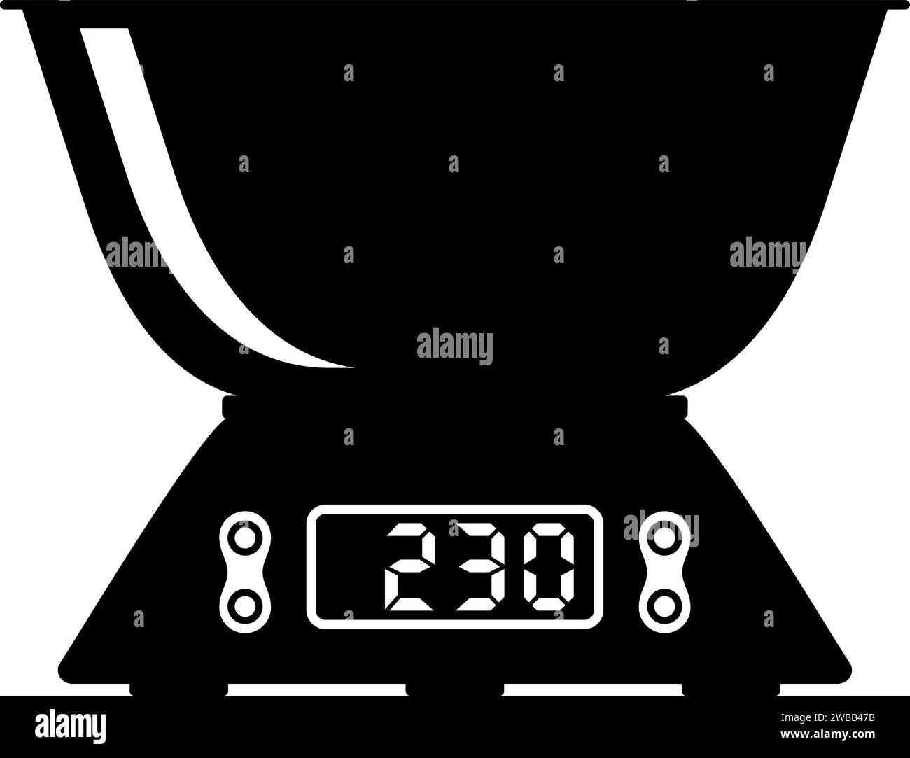 Electronic Kitchen Scales Icon in flat style Stock Vector Image & Art