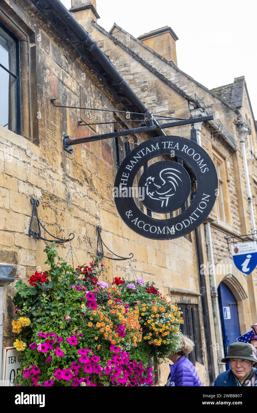Chipping Campden, market town in the Cotswolds Gloucestershire, sign ...