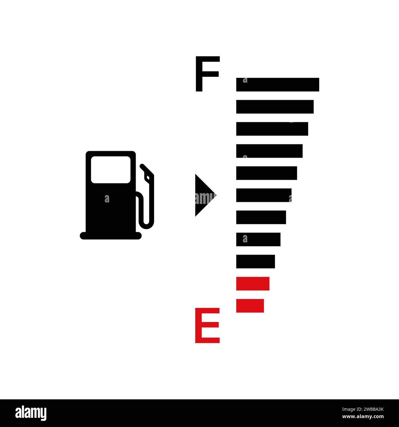 Fuel gauge indicator. Vector isolated illustration icon. Gasoline