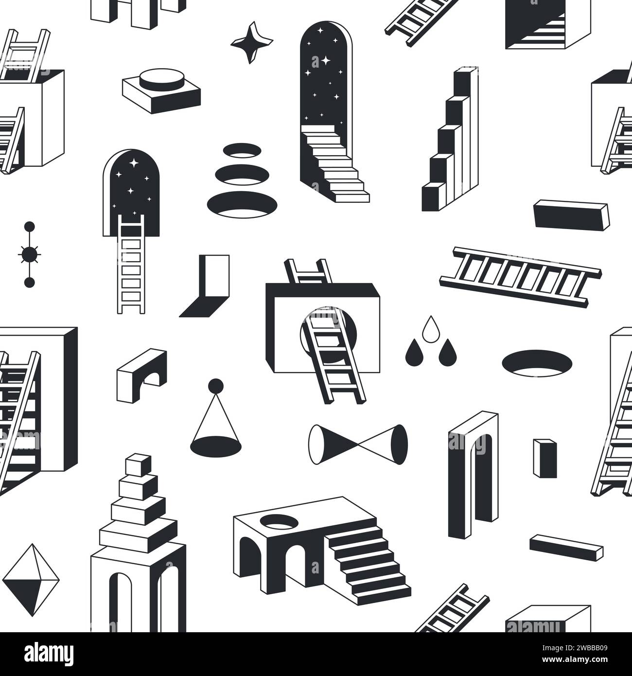Wallpaper stairs Cut Out Stock Images &amp; Pictures - Alamy