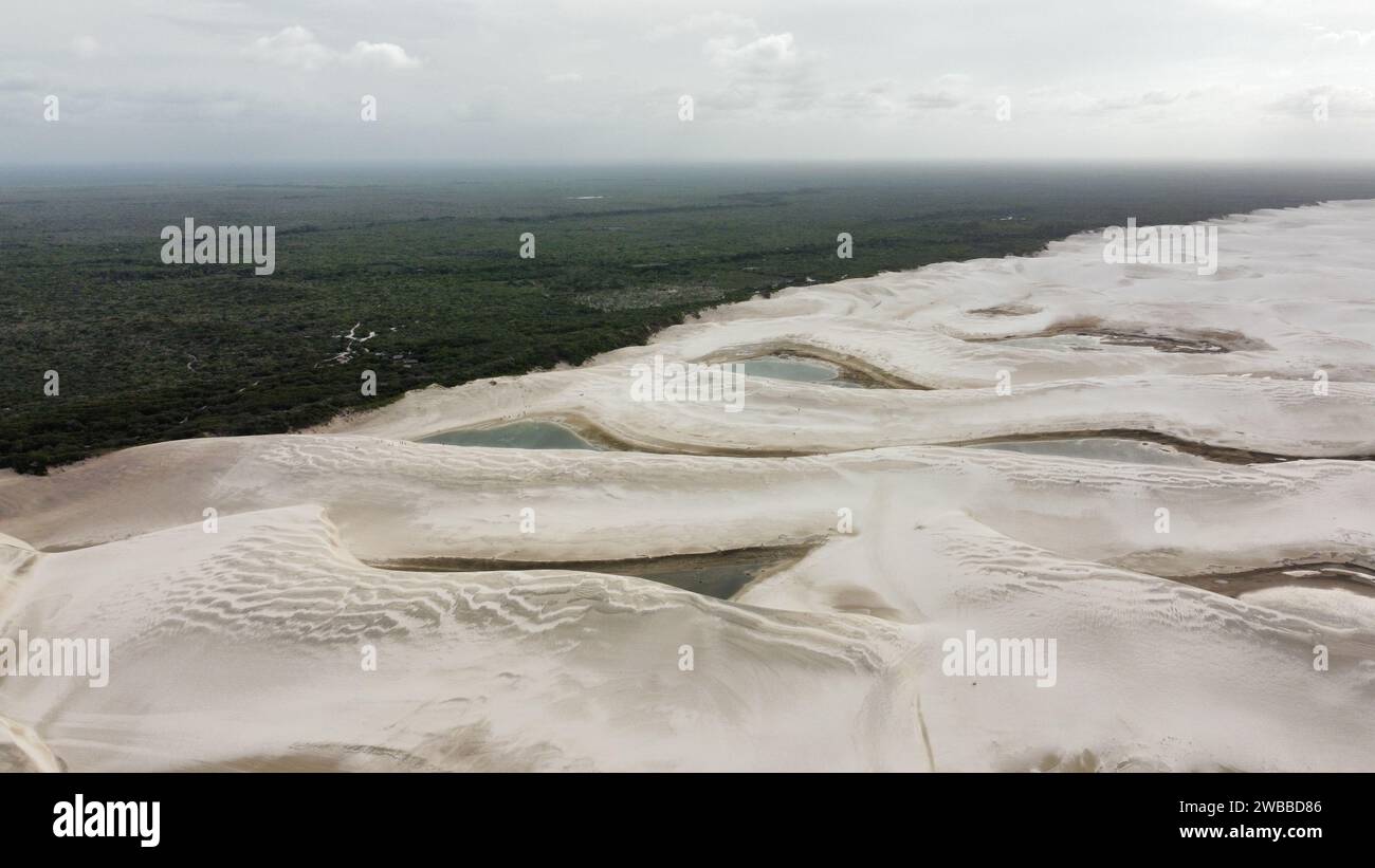 Lencois Maranhenses, the largest expanse of white sand dunes in Brazil