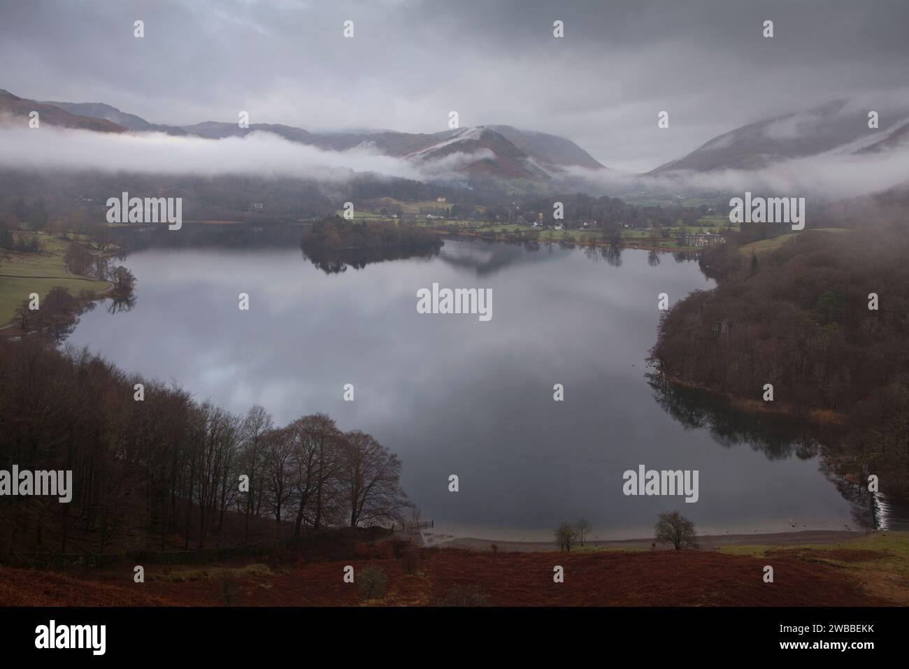Grasmere seen from Loughrigg Terrace, Lake District, UK Stock Photo