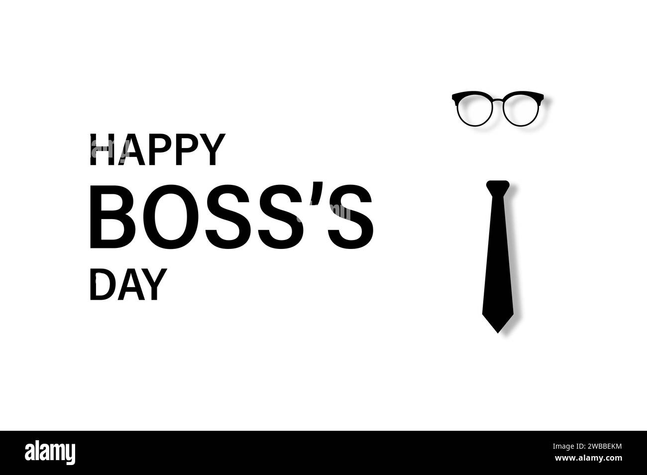 Boss's day event. Vector poster, banner template. Logo Happy Boss's Day