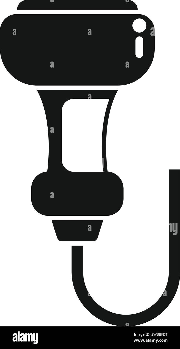 Echocardiogram icon simple vector. Sonograph diagnosis. Doctor ultra sound Stock Vector