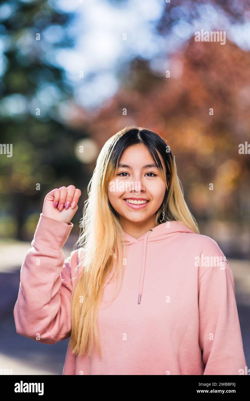 Signal for help danger hand gesture for domestic abuse and violence