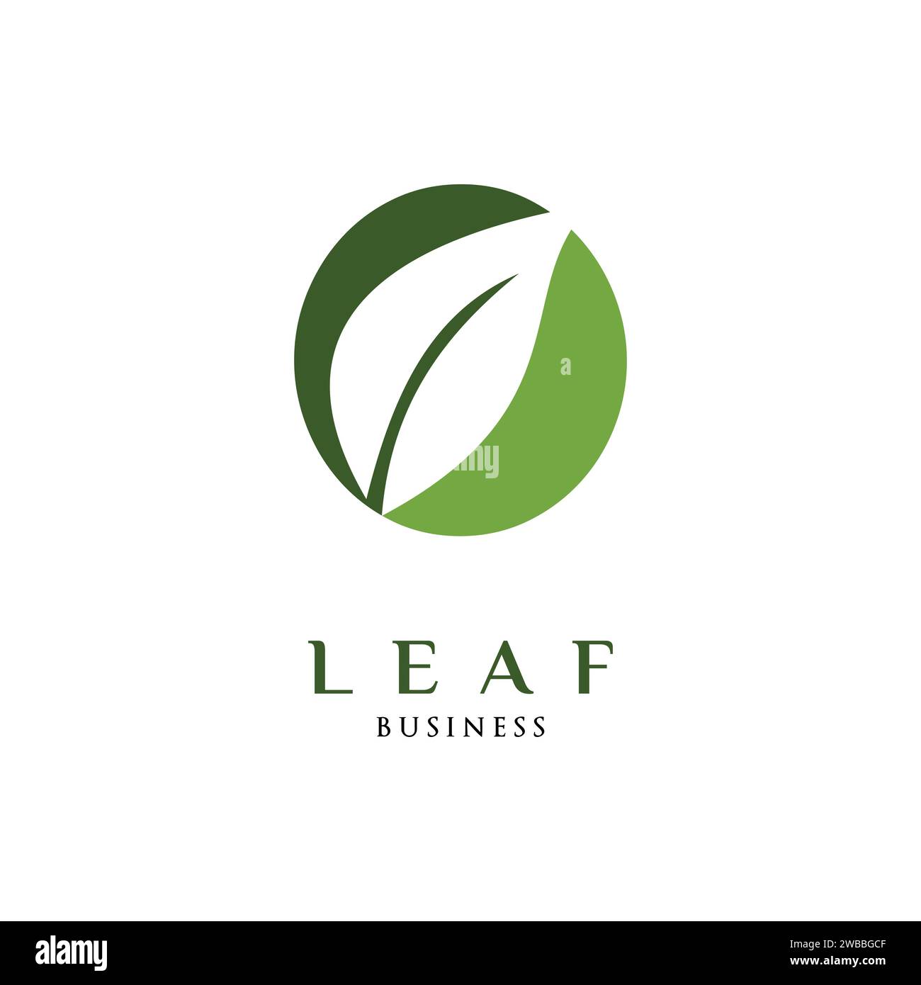 Initial Letter O Leaf Icon Logo Design Template Stock Vector