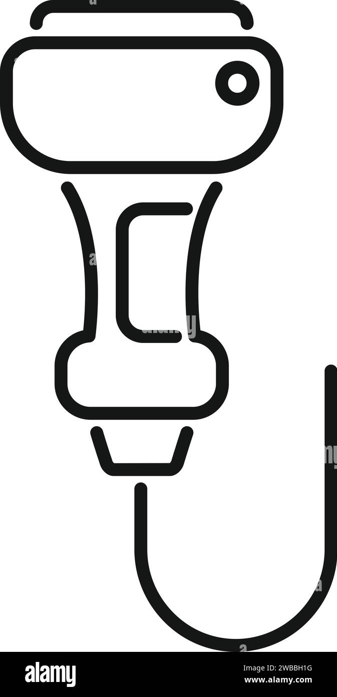Monitor sonograph icon outline vector. Ultrasonic doctor. Test ...