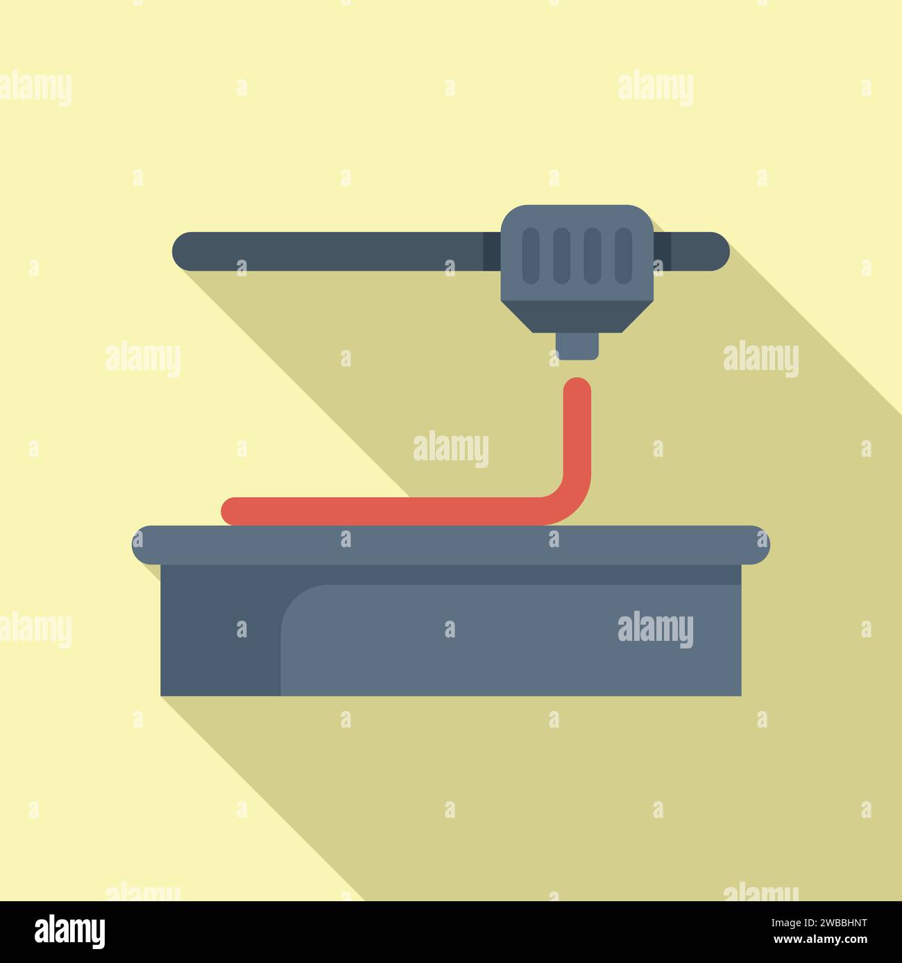 Fast bioprinting icon flat vector. Organ medical. Science engineering Stock Vector