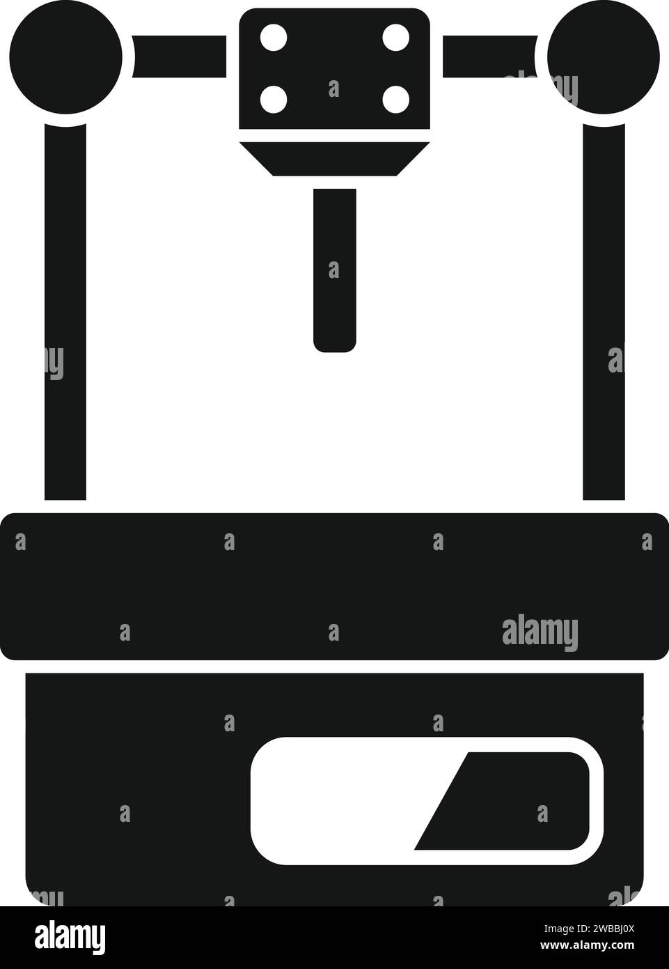 Biomedical printer icon simple vector. Bioprinting anatomy. Bio machine Stock Vector