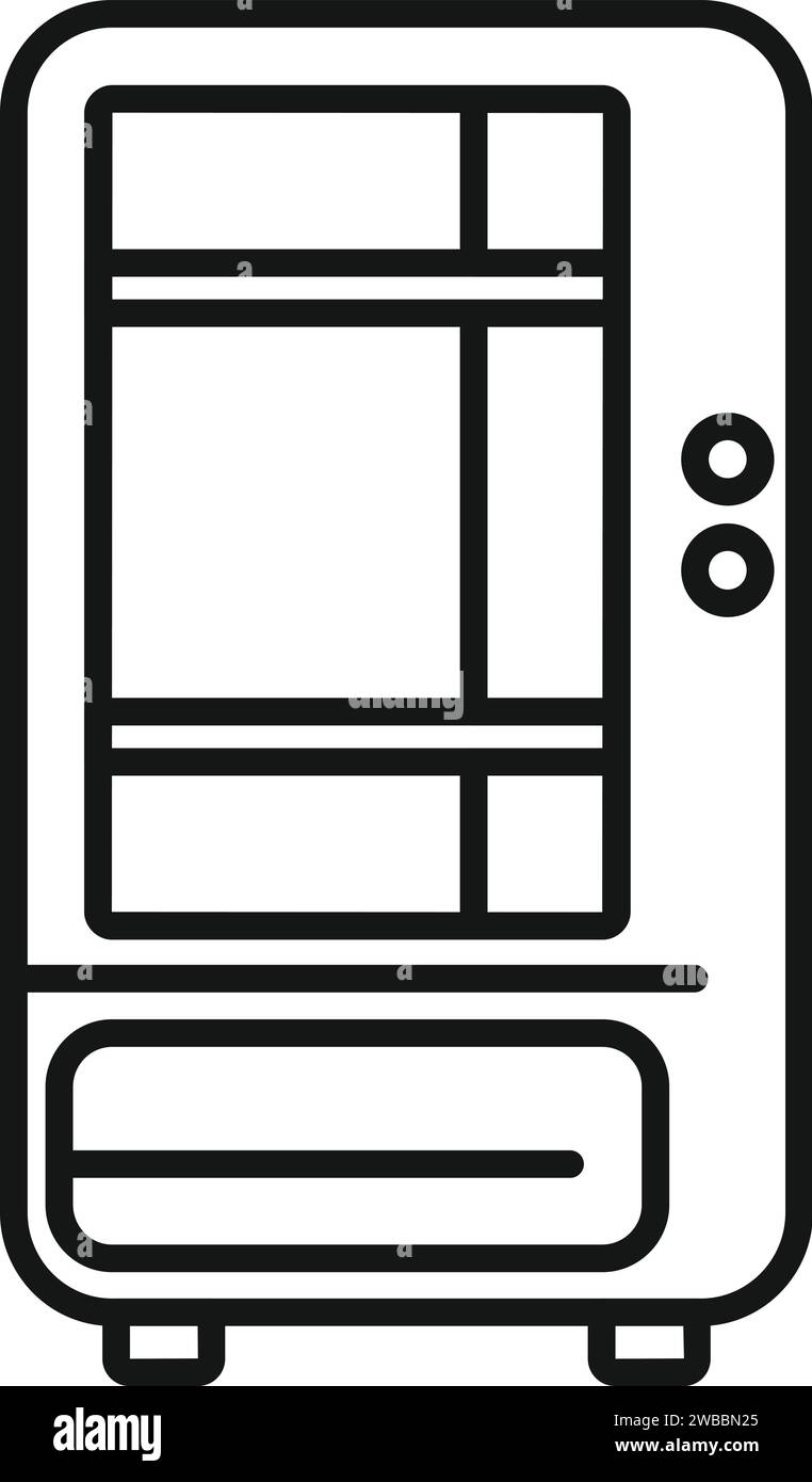 Snack machine icon outline vector. Street vending selling. Snack and ...